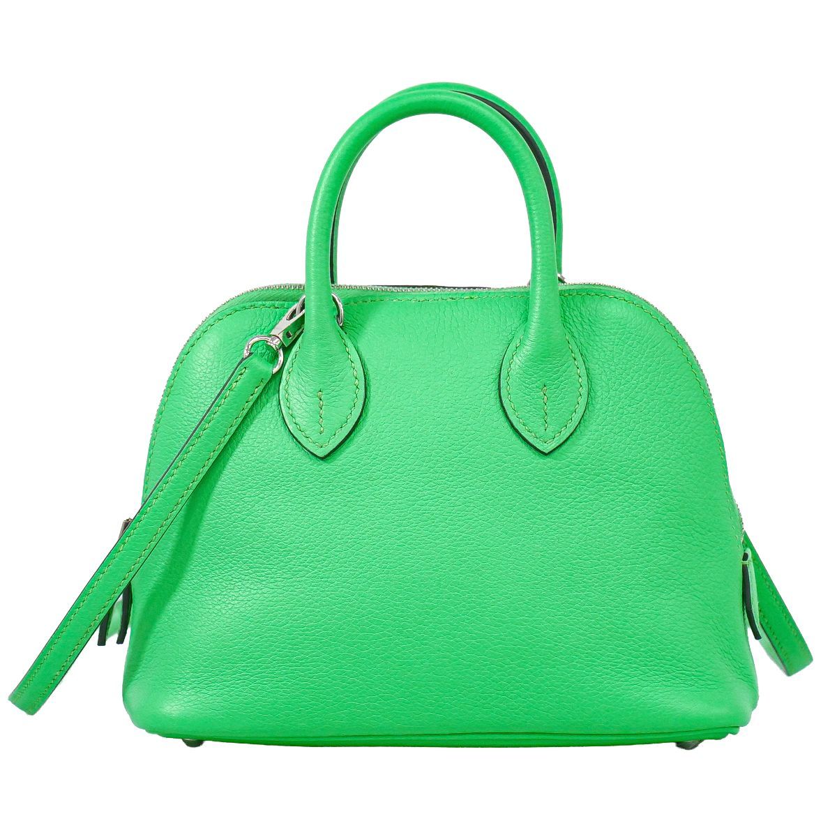 Hermes Bolide Mini 2-Way Shoulder Bag Leather Green