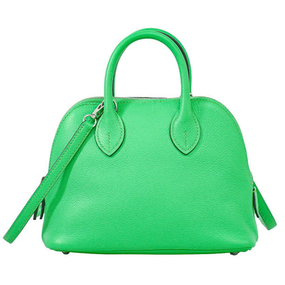 Hermes Bolide Mini 2-Way Shoulder Bag Leather Green