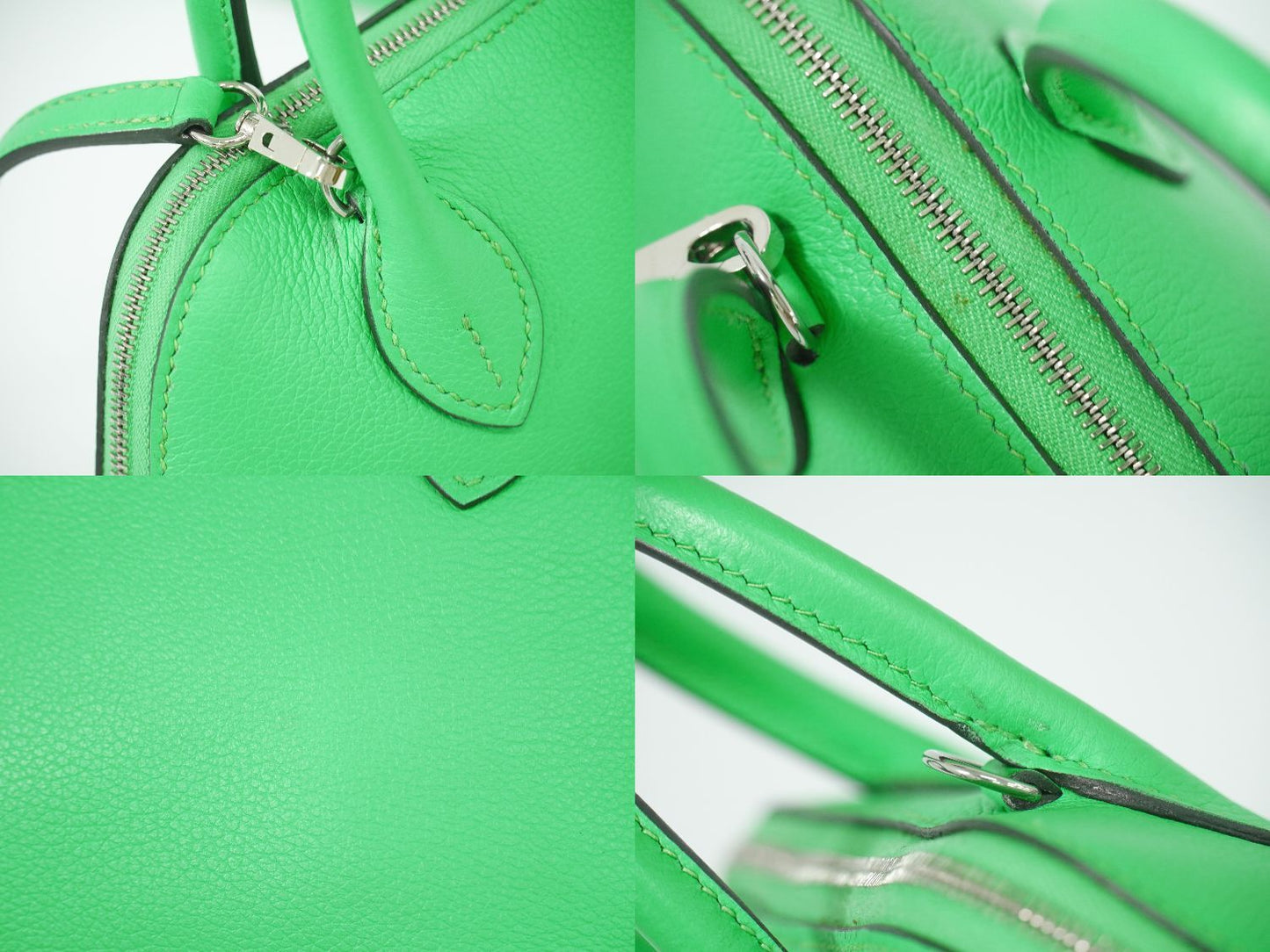 Hermes Bolide Mini 2-Way Shoulder Bag Leather Green — view 7
