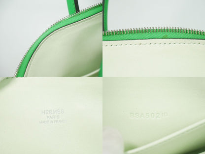Hermes Bolide Mini 2-Way Shoulder Bag Leather Green — view 9