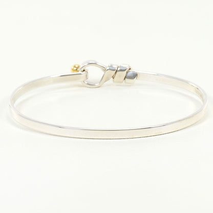 Tiffany & Co Love Knot 925 Sterling Silver 18k Yellow Gold Bangle Bracelet — view 2