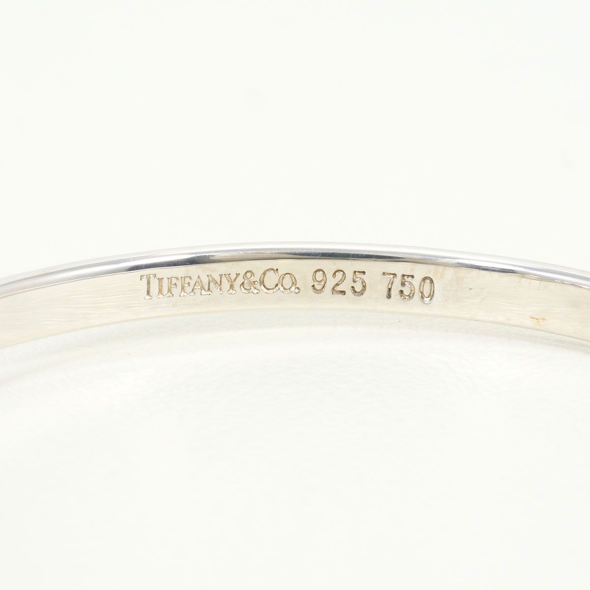 Tiffany & Co Love Knot 925 Sterling Silver 18k Yellow Gold Bangle Bracelet — view 3