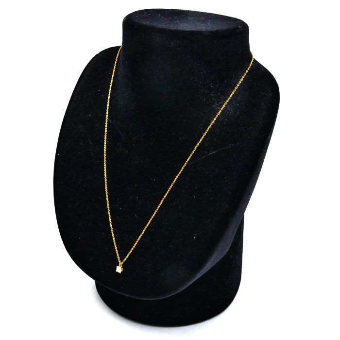 Tiffany & Co 18k Yellow Gold Solitaire Necklace Diamond 43.5 cm — view 5