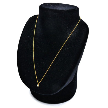 Tiffany & Co 18k Yellow Gold Solitaire Necklace Diamond 43.5 cm — view 5