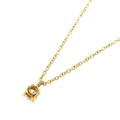 Tiffany & Co 18k Yellow Gold Solitaire Necklace Diamond 43.5 cm — view 3