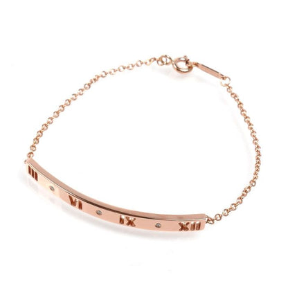 Tiffany & Co 18k Pink Gold Atlas Bracelet Diamond