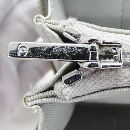 Chanel Wallet Compact Caviar Leather Quilted Silver CC Logo — view 7