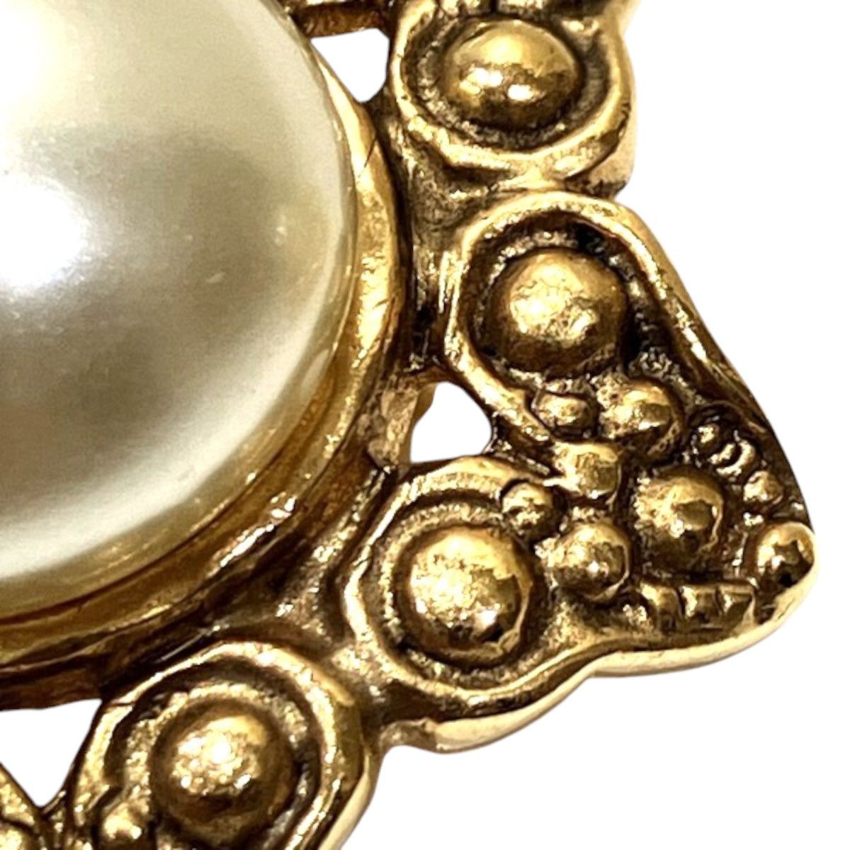 Chanel Faux Pearl Earrings — view 9