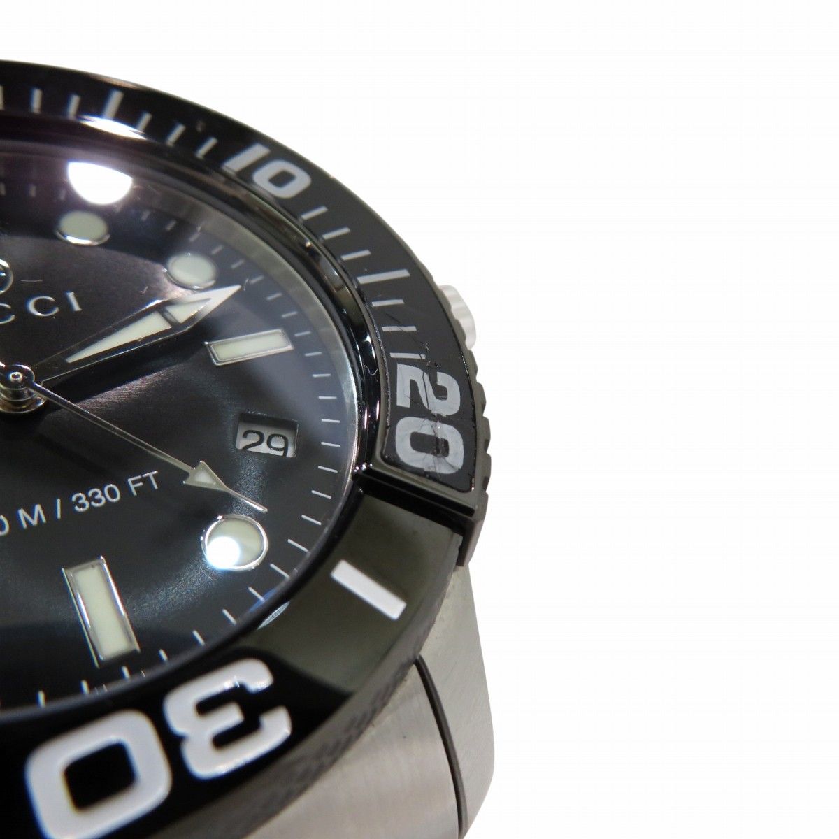 Gucci Timeless Diver Watch SS Quartz Black Dial — view 4