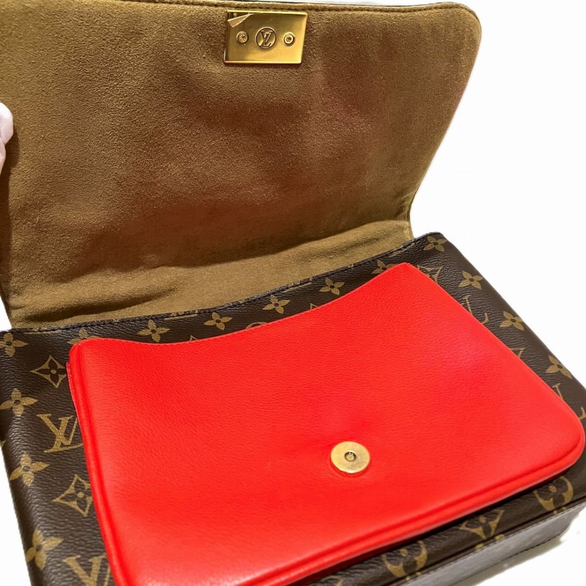 Louis Vuitton Marignan Monogram Handbag Leather Canvas — view 8
