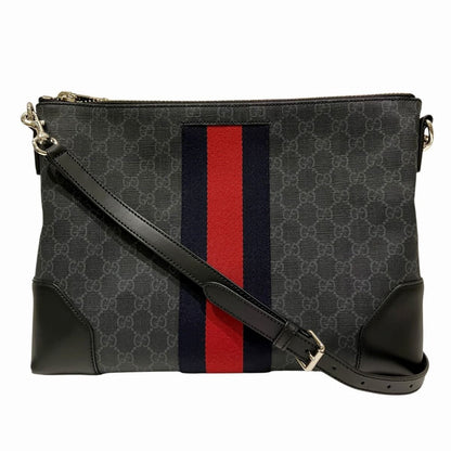 Gucci GG Supreme Shoulder Bag Leather Canvas