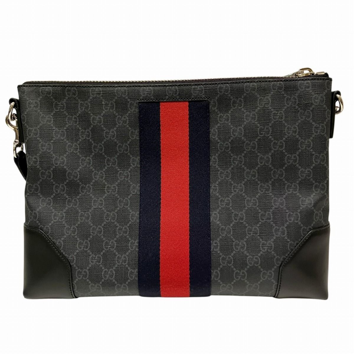 Gucci GG Supreme Shoulder Bag Leather Canvas — view 2