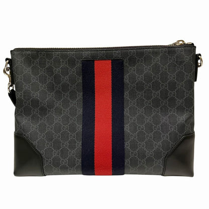 Gucci GG Supreme Shoulder Bag Leather Canvas — view 2