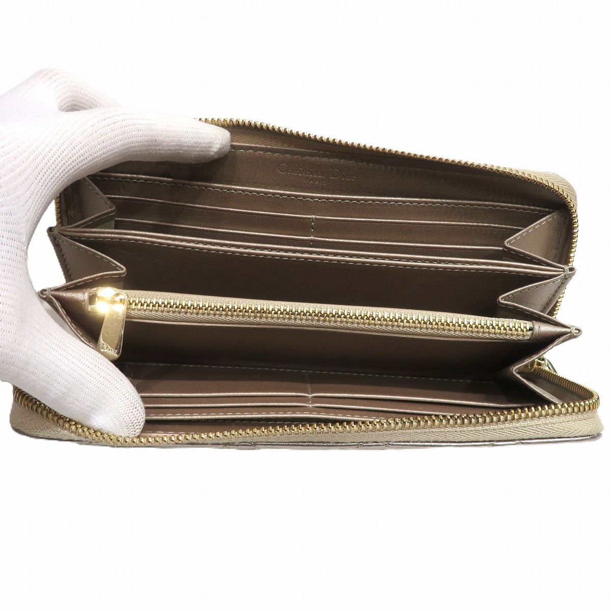 Dior Voyageur Cannage Wallet Leather — view 3