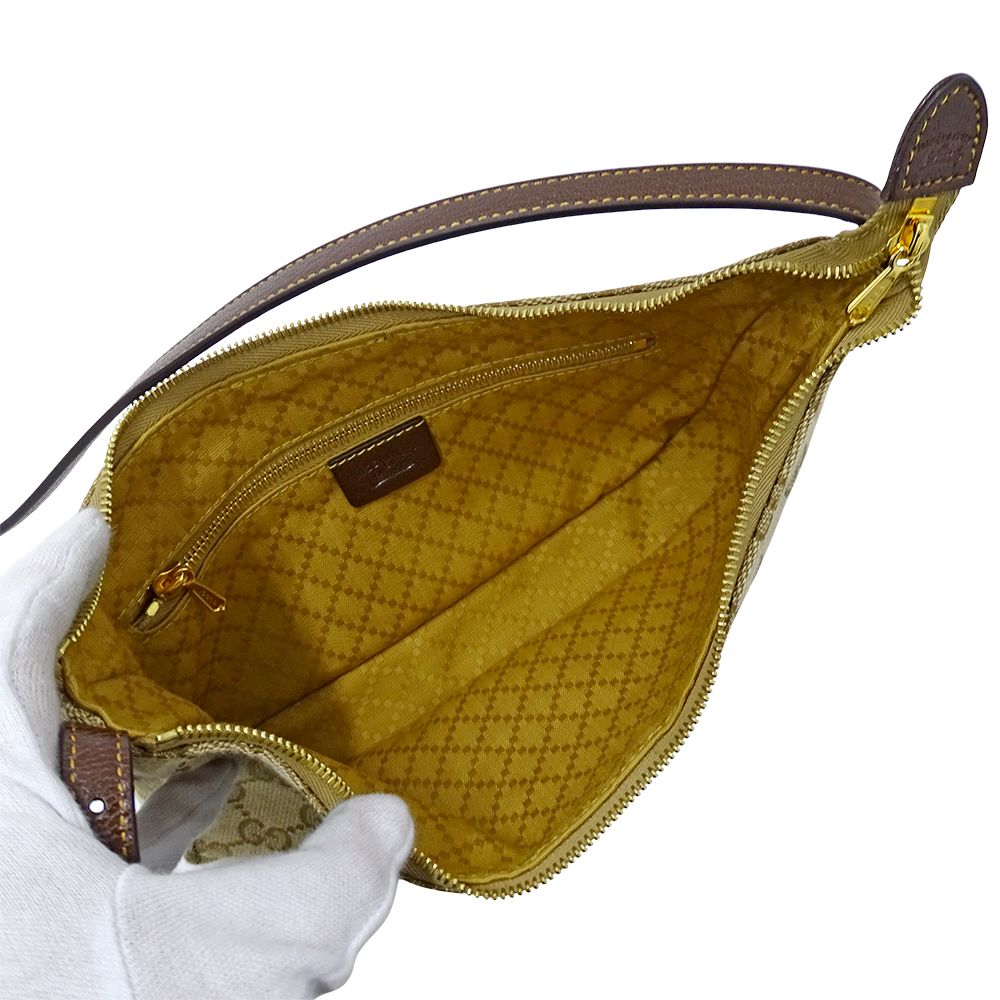 Gucci Shoulder Bag 2-Way Lunetta GG Supreme Beige Brown Small — view 5