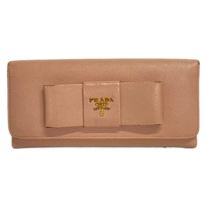 Prada Wallet Light Pink Ribbon Leather