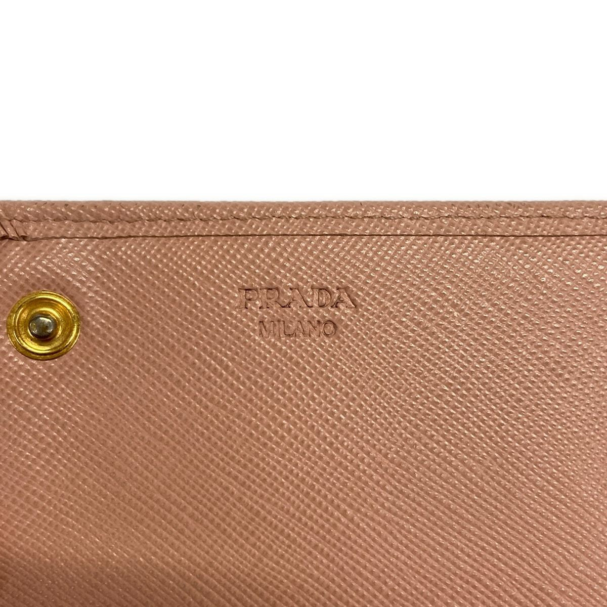 Prada Wallet Light Pink Ribbon Leather — view 6
