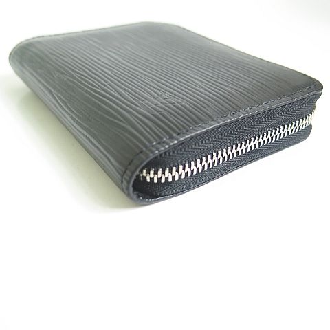 Louis Vuitton Epi Zippy Coin Purse Card Case Noir Black Reaction OK — view 7