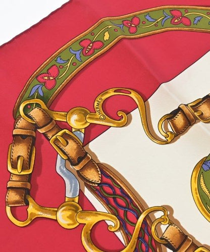Hermes Bandana Scarf Red — view 4