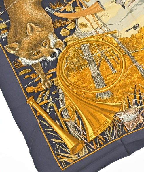 Hermes Bandana Scarf Navy — view 3