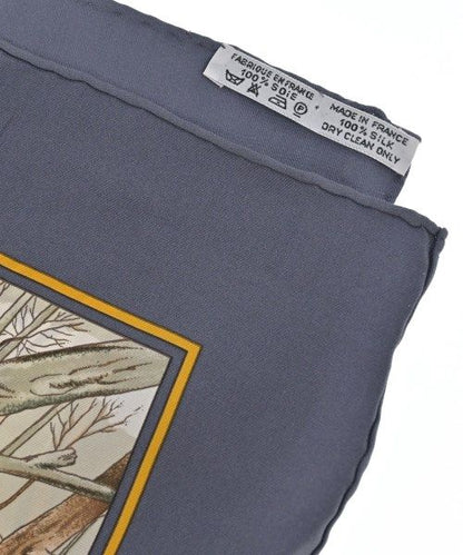 Hermes Bandana Scarf Navy — view 5