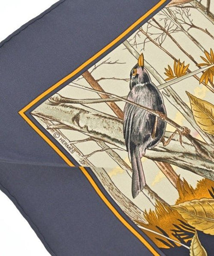 Hermes Bandana Scarf Navy — view 4
