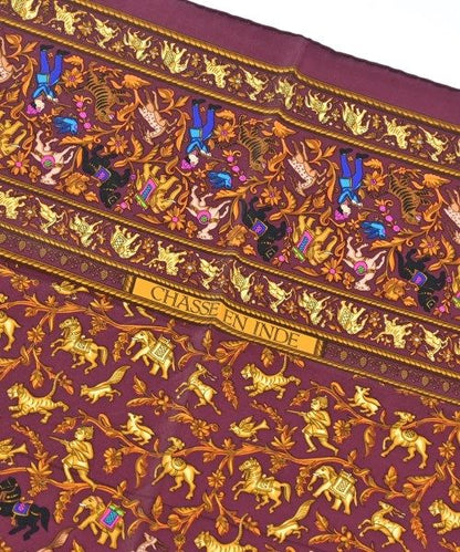 Hermes Bandana Scarf Purple — view 2
