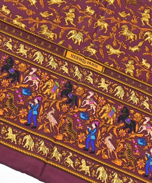 Hermes Bandana Scarf Purple — view 3