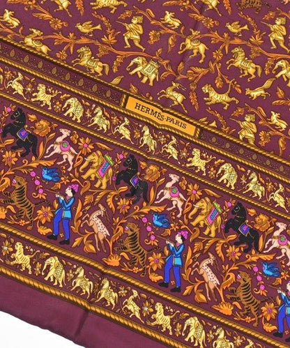 Hermes Bandana Scarf Purple — view 3