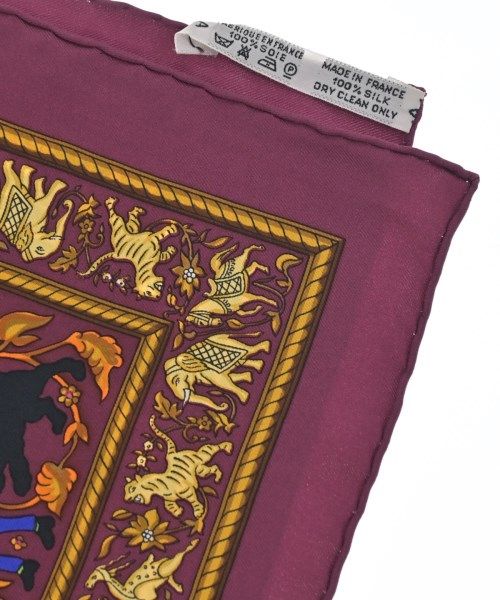 Hermes Bandana Scarf Purple — view 5