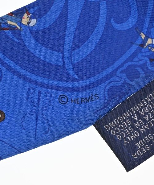 Hermes Bandana Scarf Blue — view 5