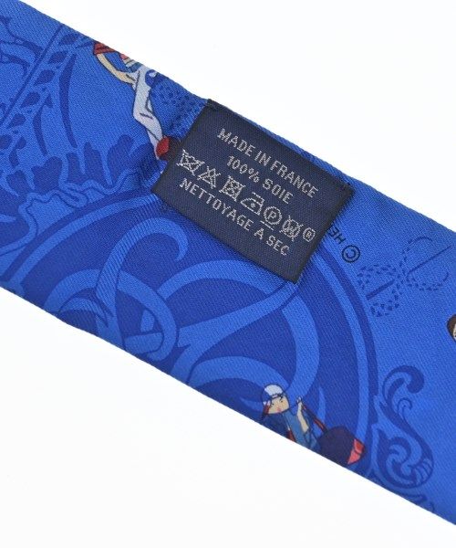 Hermes Bandana Scarf Blue — view 6