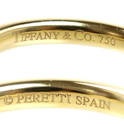 Tiffany & Co 18k Yellow Gold Curved Band Ring Diamond