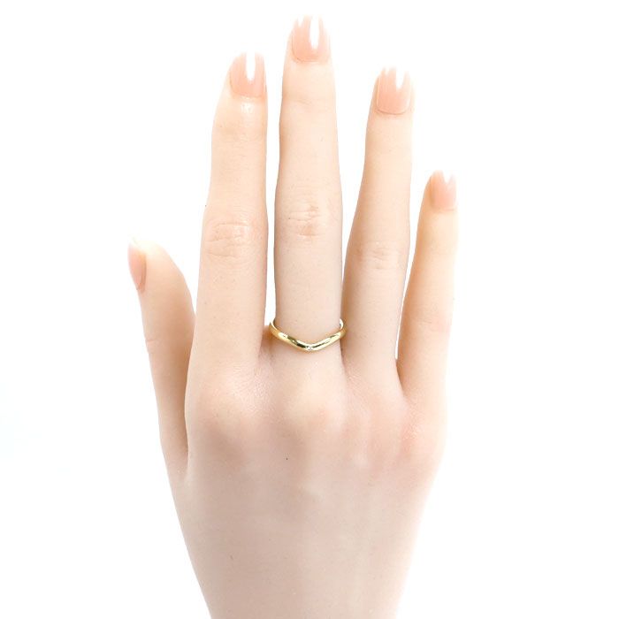 Tiffany & Co 18k Yellow Gold Curved Band Ring Diamond — view 7