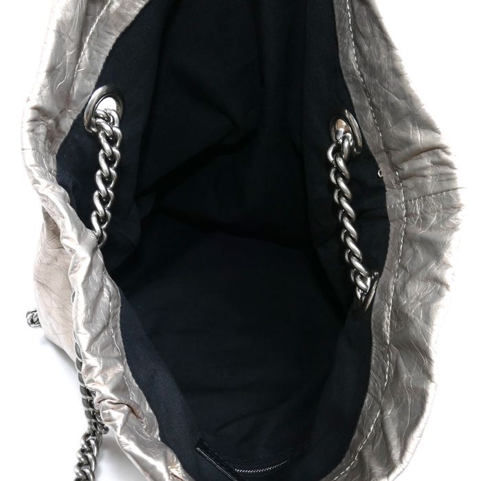 Balenciaga Crash Tote Shoulder Bag Champagne Gold — view 4