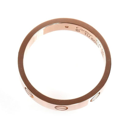 Cartier 18k Pink Gold Mini Love Diamond Ring — view 4