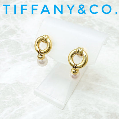Tiffany & Co Door Knock Pearl Yellow Gold Earrings