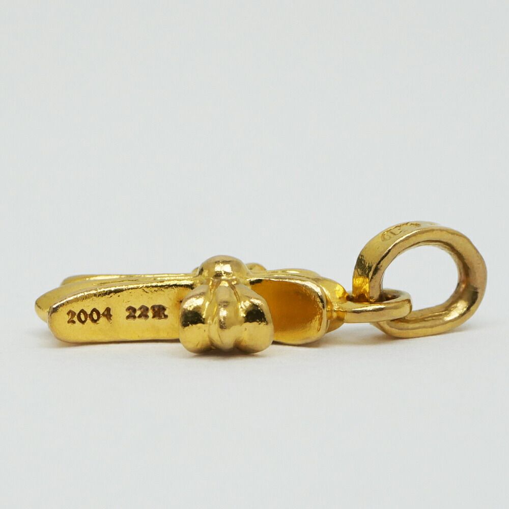 Chrome Hearts Baby Fat Cross Charm 22k Diamond Pendant Top — view 3