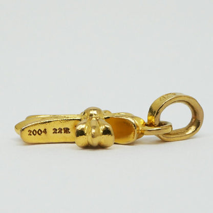 Chrome Hearts Baby Fat Cross Charm 22k Diamond Pendant Top — view 3