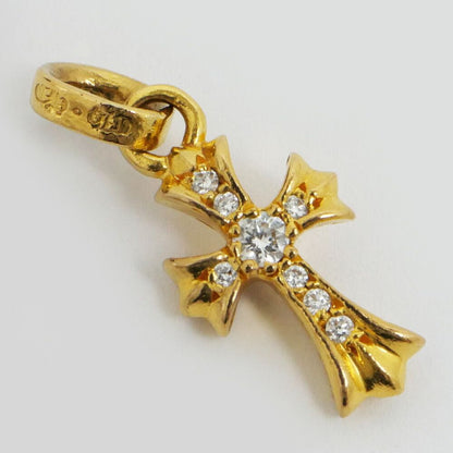 Chrome Hearts Baby Fat Cross Charm 22k Diamond Pendant Top — view 8