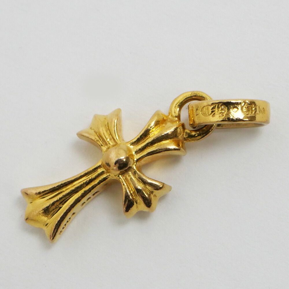 Chrome Hearts Baby Fat Cross Charm 22k Diamond Pendant Top — view 7