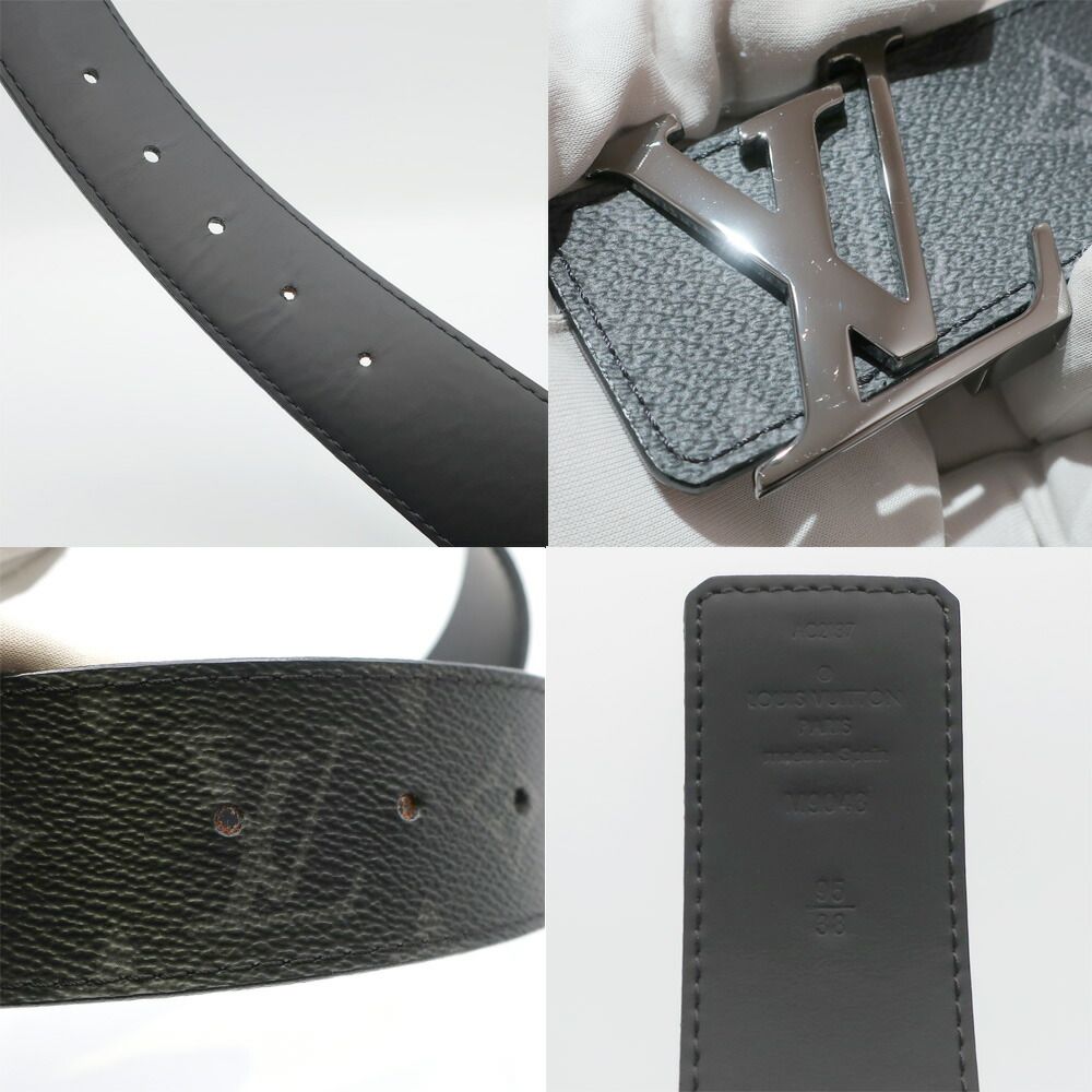 Louis Vuitton Tenture Ceinture Monogram Eclipse Black Belt Calf Leather — view 8