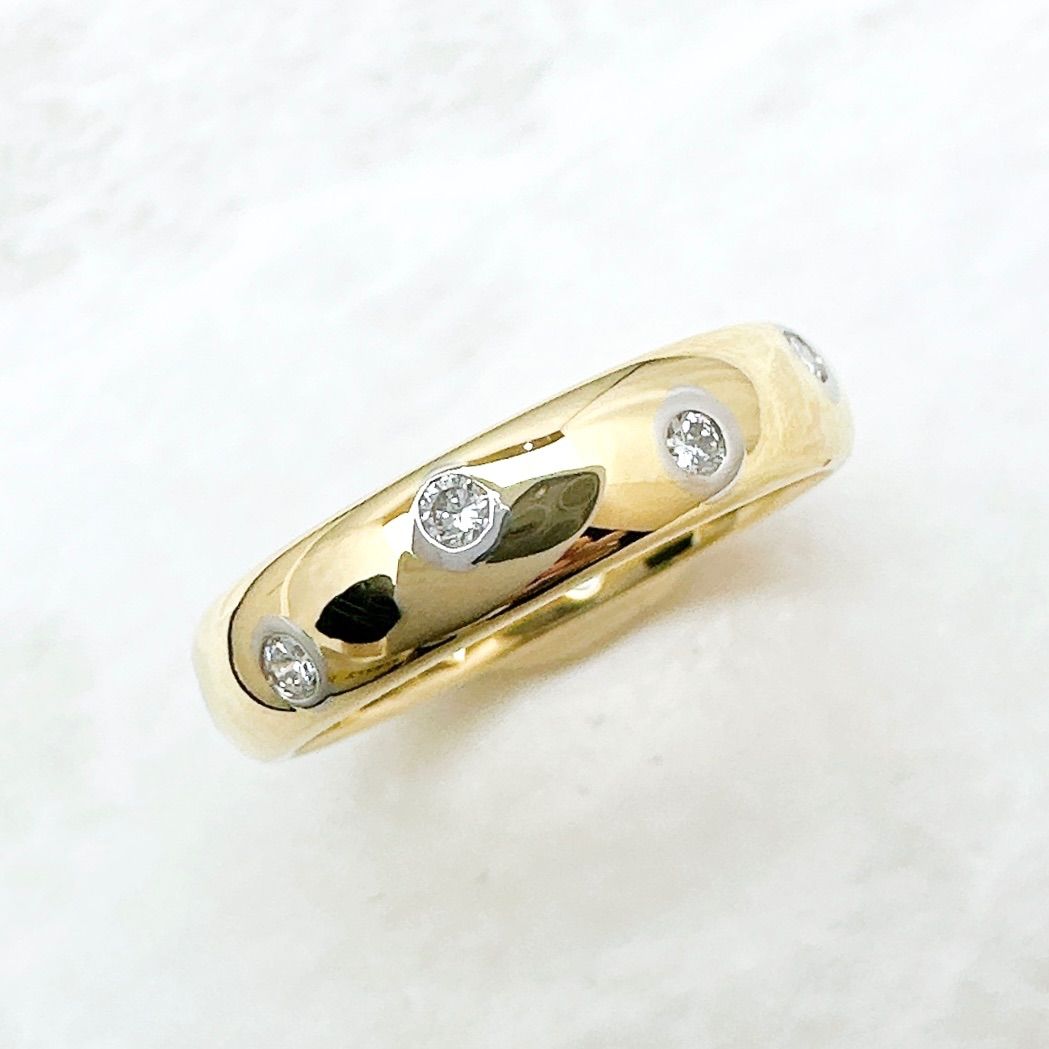 Tiffany & Co Dots Diamond Platinum Yellow Gold Ring — view 2