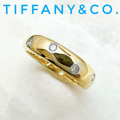 Tiffany & Co Dots Diamond Platinum Yellow Gold Ring