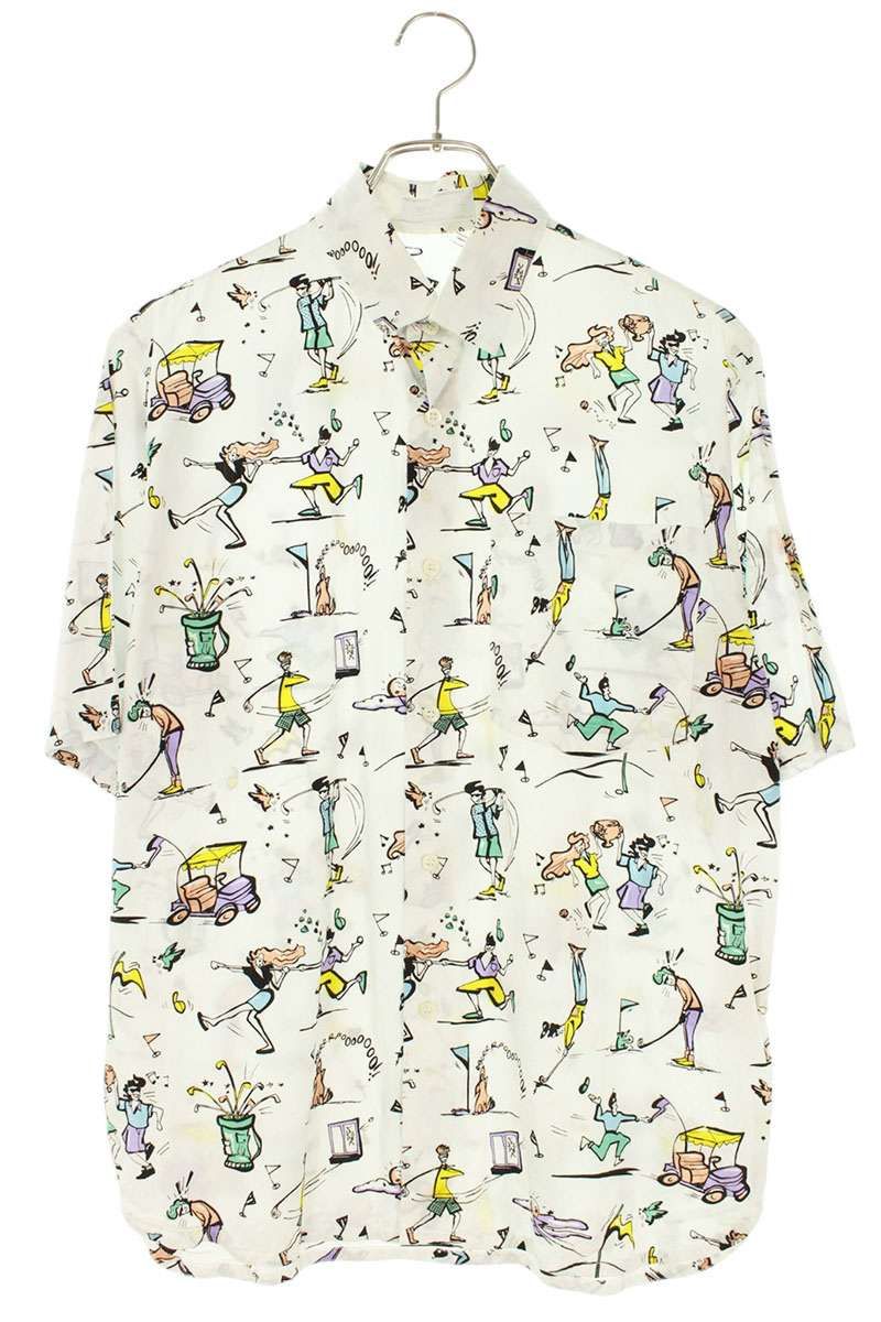 Prada Illustration Print Short Sleeve Shirt 39
