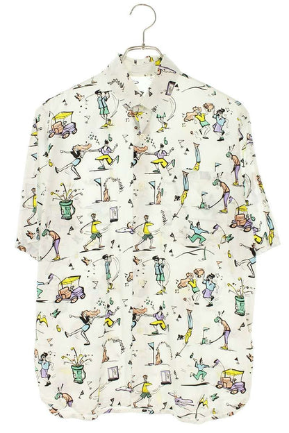 Prada Illustration Print Short Sleeve Shirt 39