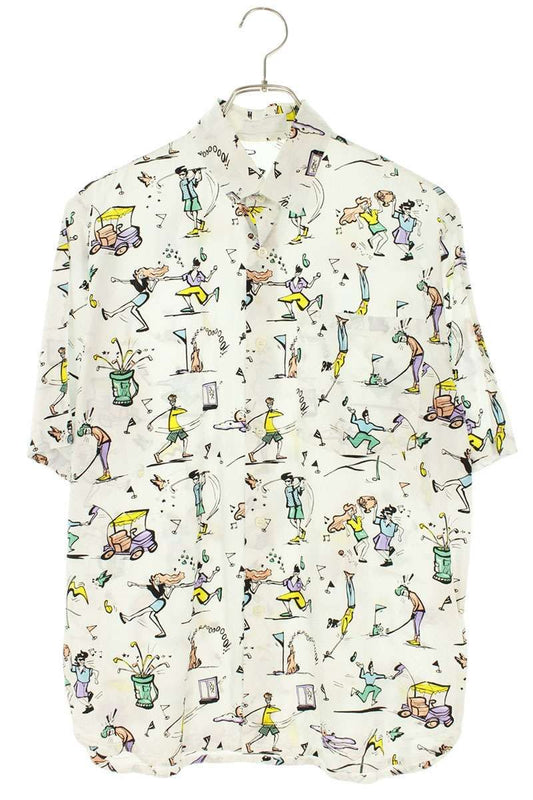 Prada Illustration Print Short Sleeve Shirt 39