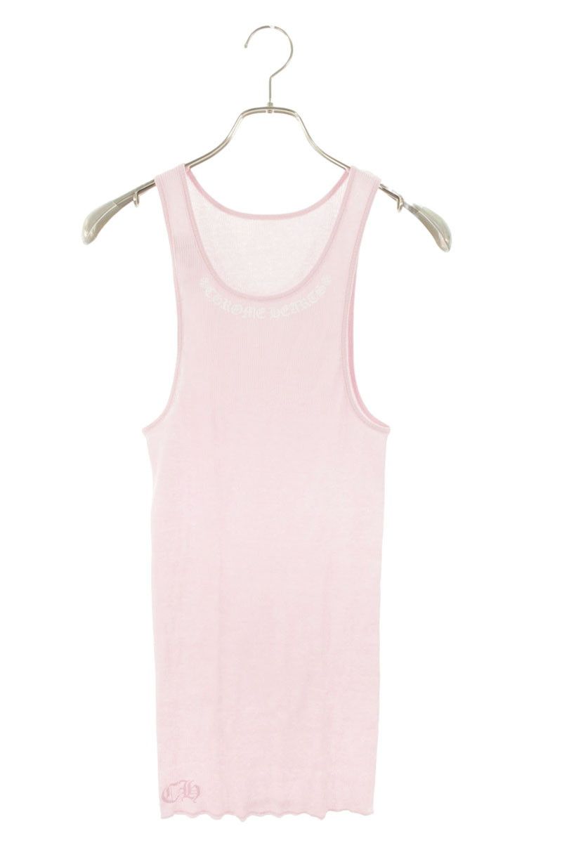 Chrome Hearts Rib Tank Neck Logo Print Top XL