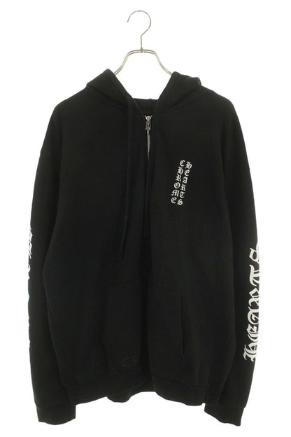 Chrome Hearts Sweatshirt HD Zip Sleeve Logo Print Zip Up Hoodie XL