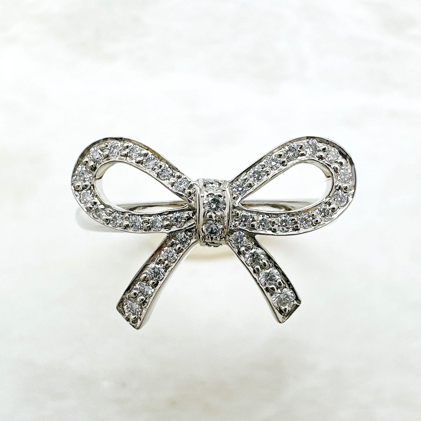 Tiffany & Co Bow Diamond Platinum Ring